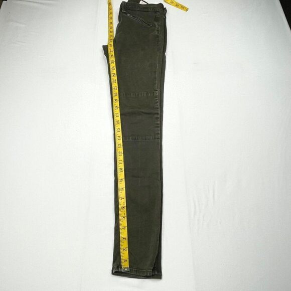 Rag & Bone Ridley Moto Wax Skinny Dark Olive Jean - Picture 10 of 12
